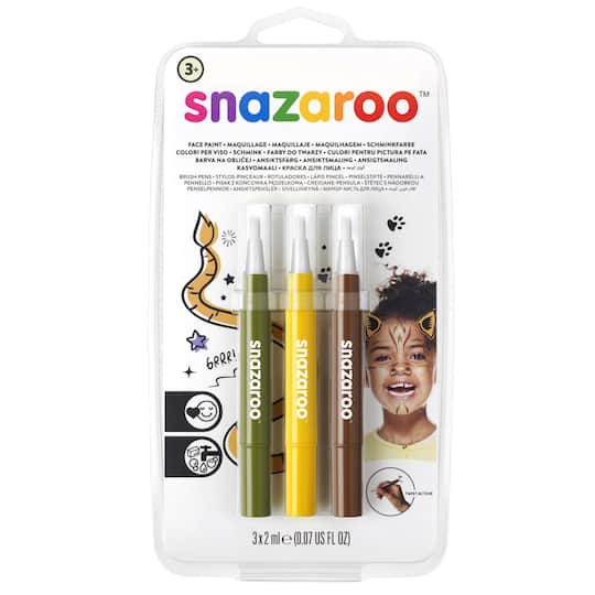 Snazaroo&#x2122; Face Paint Brush Pen Set, Jungle